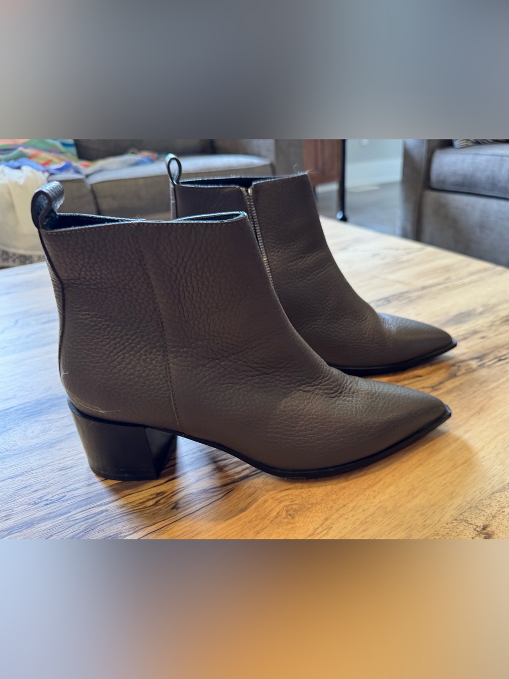 Everlane Boss Boot Ankle Boots in Dark Taupe